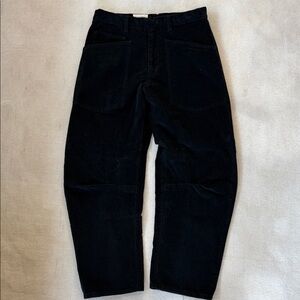 Nili Lotan Shon Corduroy Pant in Carbon Black